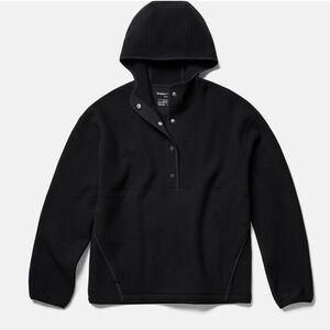 Outdoor Voices Recfleece Research Black Snap Up Hoodie. Size Medium